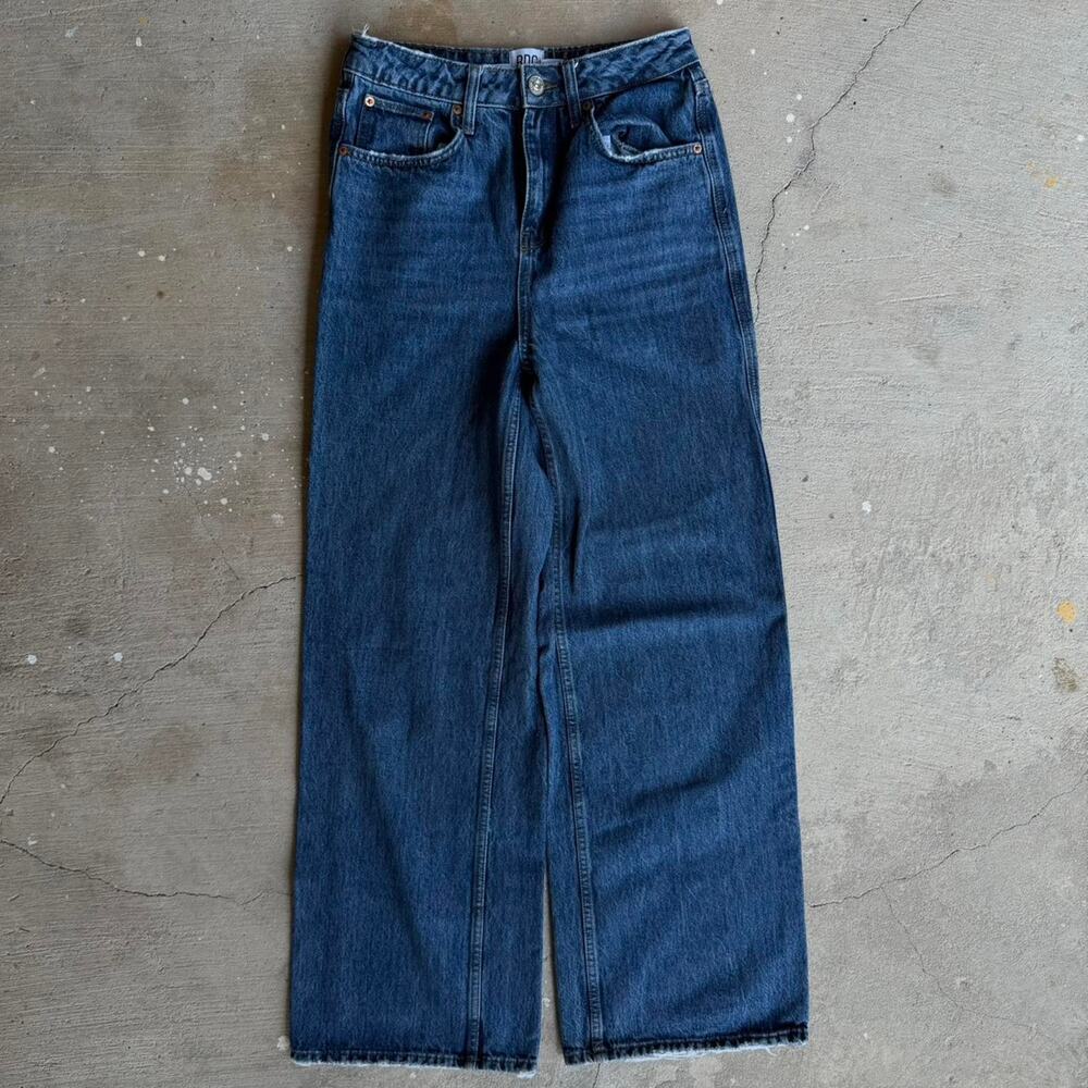 Bdg blue barrel wide leg